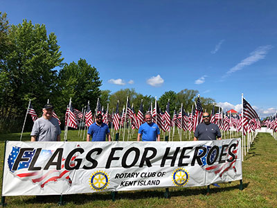 Rotary of kent island flags for heroes