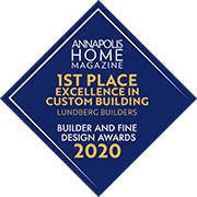 Annapolis Home Magazine - 1st place excellence in cusom building - Builder and Fine Design Awards