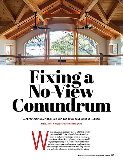 Jan 2020 Issue of What's Up Annapolis 'Fixing a No View Conundrum'